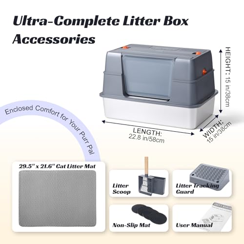 Stainless Steel Cat Litter Box with Lid