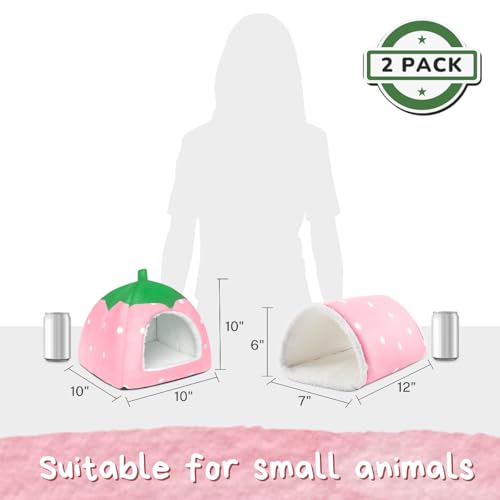 Guinea Pig Hideout with Tunnel (Pink strawberry)