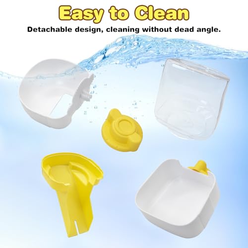 Automatic Rabbit Feeder and Waterer Set (Yellow)