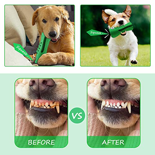 Dog Toys for Aggressive Chewers Large Medium Breed Indestructible Chew Toys (Green)