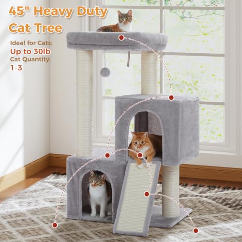 Large Cat Tree (Gray / 45 Inches)