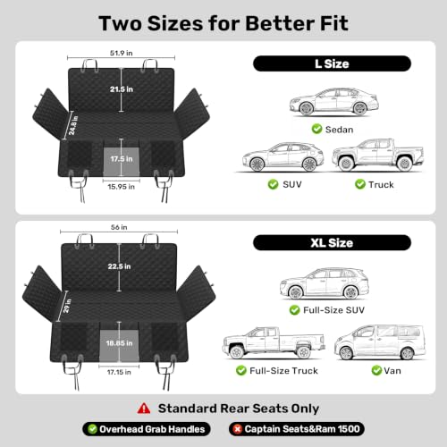 Hard Bottom Dog Seat Cover for Trucks (Black / Standard - Cars, SUVs & Medium Trucks)