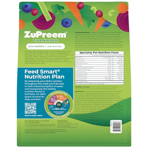 True Harvest Cockatiel & Conure Food (2.5 Pound (Pack of 1))