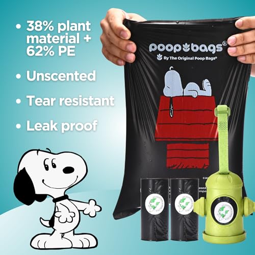 Peanuts Snoopy Dispenser with Leash Clip (Green / 1 Count (Pack of 15))