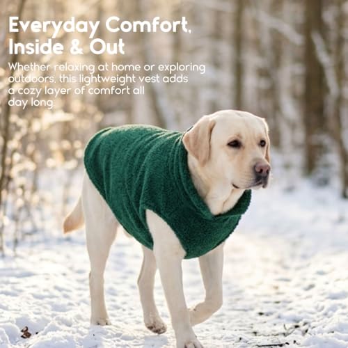 Sherpa Dog Sweater Small Dog Vest Puppy Shirt for Small Medium Dogs (XX-Large / Darkgreen)