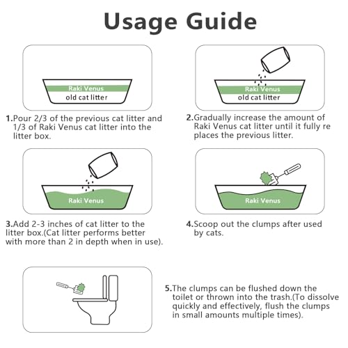 Low Dust Odor Control Flushable Tofu Cat Litter 24LB (6lb x 4bags / Green Tea)
