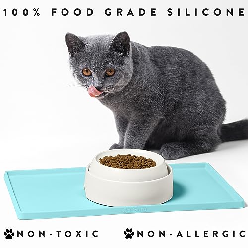 Premium Cat Food Mat (19"L x 11"W / Aruba)