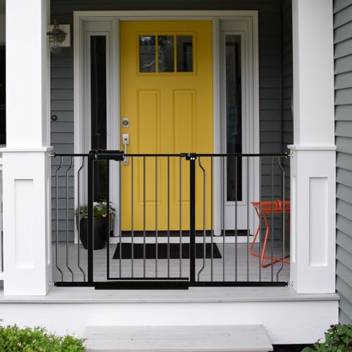 34 38.5 Inch Extra Wide Walk Thru Baby Gate for Stairs Doorways (Gate: 34-38.5 Inch)