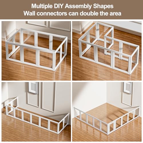 Clear Acrylic Dog Playpen Transparent Dog Playpen Indoor (White / 30"H)