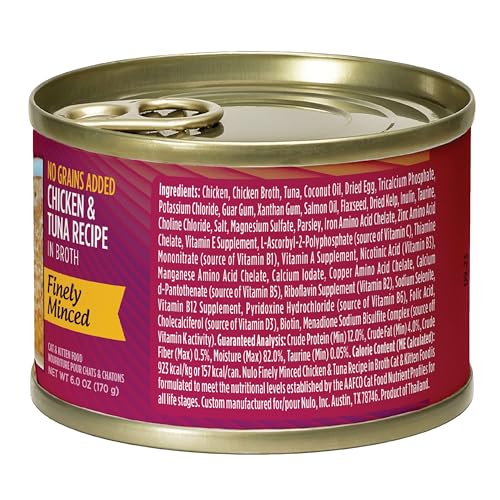 Finely Minced Chicken & Tuna Flavor Wet Canned Cat Food (6 Ounce (Pack of 8))