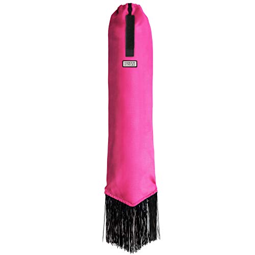Smooth Lightweight Adjustable Fastener Nylon Horse Tail Bag with Fringe (Fuchsia Pink)