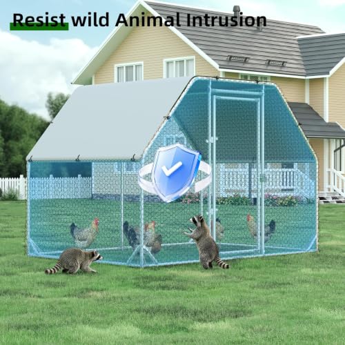 Metal Chicken Coop (110.3"L x 74.8"W x 76.8"H)