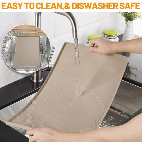 Dog Feeding Mat (Taupe / 28"l X 18"w)