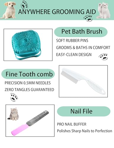 Dog Cat Grooming Kit (Pink 6 Kits)