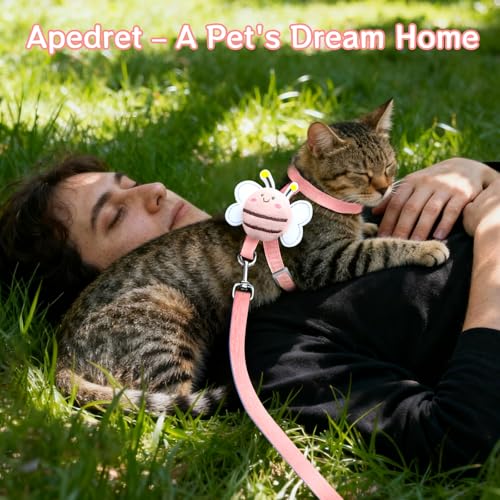 Cat Harness and Leash Set (Cherry Blossom Pink)