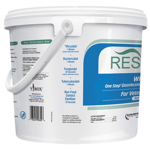 One Step Disinfectant Cleaner & Deodorizer Wipes for Vet Use (Bucket (4 Pack) XL Wipes)