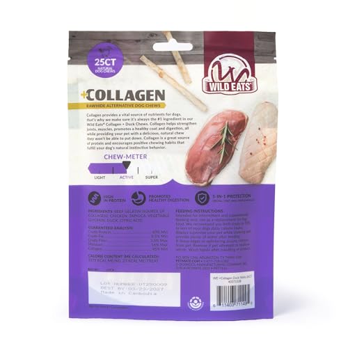 Real Duck Collagen Bully Sticks for Dogs (5.7 Ounce (Pack of 25))