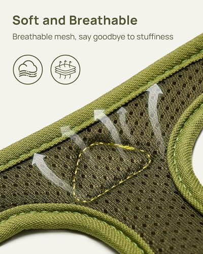 Upgraded Cat Harness and Leash Set (Green Growling Crocodile / XS)