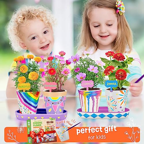 4 Set Paint & Plant Flower Gardening Kit (Flower Gardening Kit)