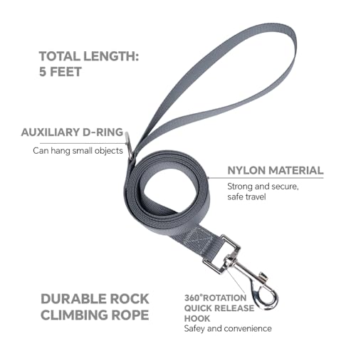 Cat Harness and Leash Set with AirTag Holder (Grey (Holder for Airtag) / M)