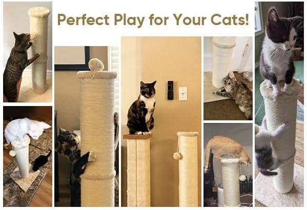 32 Inch Tall Cat Scratching Post (X-Large / Brown)