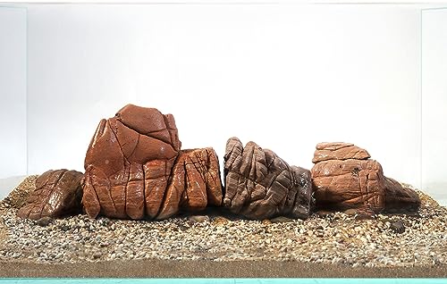 Elephant Skin Stone 18lb Aquarium Rocks Stones for Fish Tank Decor (11 Elephant Skin Stone(3-9 inches,18lbs))