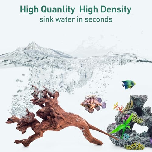 Natural Extral Large Driftwood for Aquarium Decor (Mopani driftwood (14-18 inch pack of 2))
