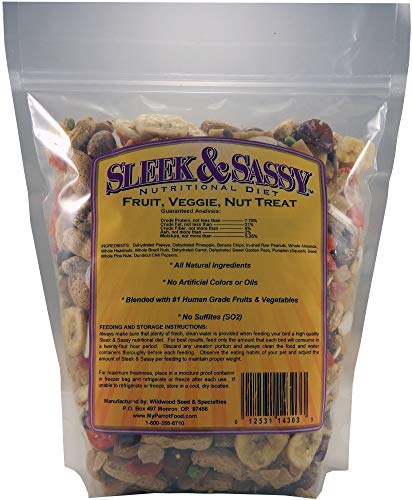 Fruit, Veggie, Nut Parrot Treat Perfect for Large Conures, Amazons, African Greys, Cockatoos, Pionus-Parrots & Macaws (3 lbs.) (3 Pound (Pack of 1))