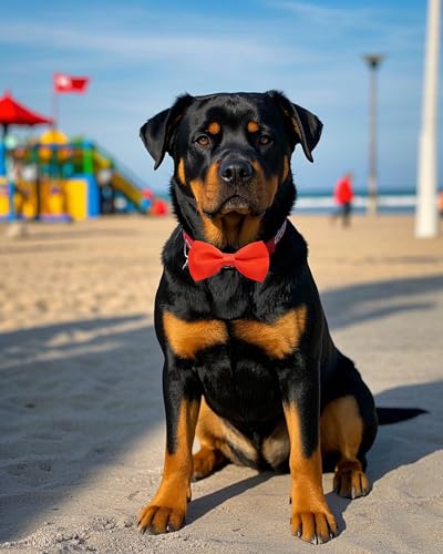 12 Pack Plain Dog Bowties for Large Dogs Slide on Collar (M/L)