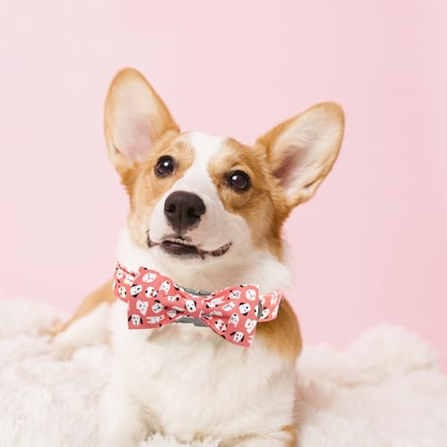 Dog Collar With Bow Tie (Cute Dog / X-Large (Pack of 1))
