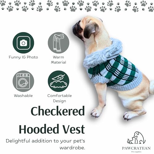 Cute Sweater for Dogs and Cats Soft Flannel Pet Outfit Warm and Cozy Animal Hoodie Small to Large Pet Clothes for Halloween Parties and Everyday Wear (Small)