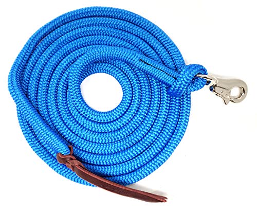 14FT Lead Rope with NP Snap (Blue / 14 ft. Nickel Trigger Snap)