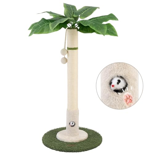 Cat Scratching Post for Indoor Cats (35.4-White / 35.4in)