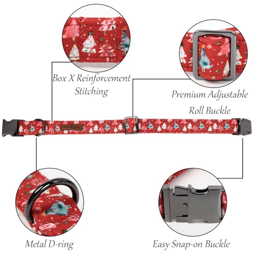 Christmas Dog Collar with Sailor Bow (X-Small (Pack of 1) / Xmas Tree(Sailor Bow))