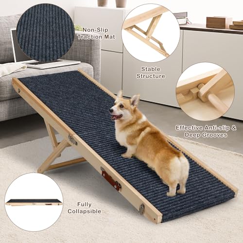 Folding Dog Ramp Safety for Bed (47.3 Inch Long)
