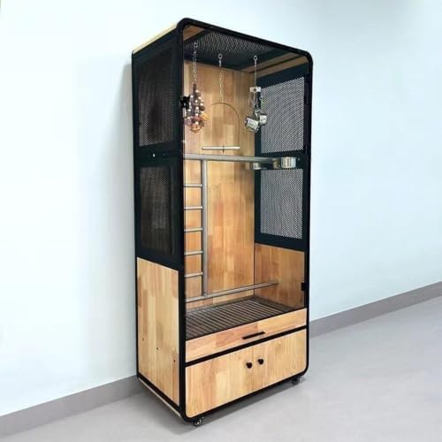 80 * 45 * 120cm Spacious Parrot Villa Bird Cage with Panoramic Views