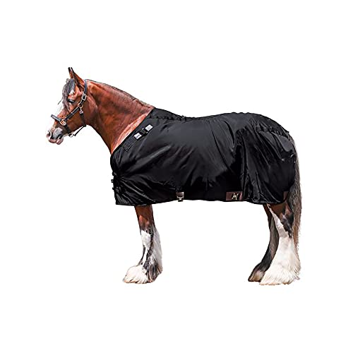Dura Nylon Horse Stable Sheets (Horse Size 94 / V-Free | Closed Front | Bellyband / Black)