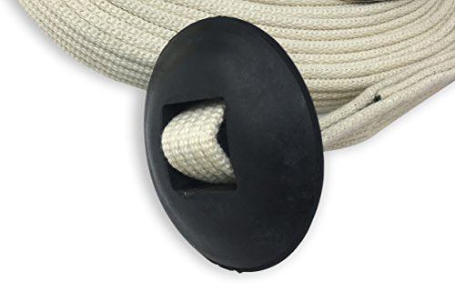 Lunge Line for Horses Cotton Horse Lunge Line with Bolt Snap & Rubber Stop (White / 24')