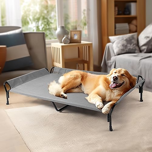 Cooling Elevated Dog Bed (Grey / 62.5"L x 37.0"W x 12.0"Th)