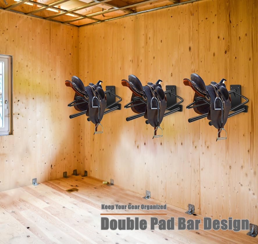 2Pcs Saddle Rack with Double Pad Bar (Two Bar-2PCS)