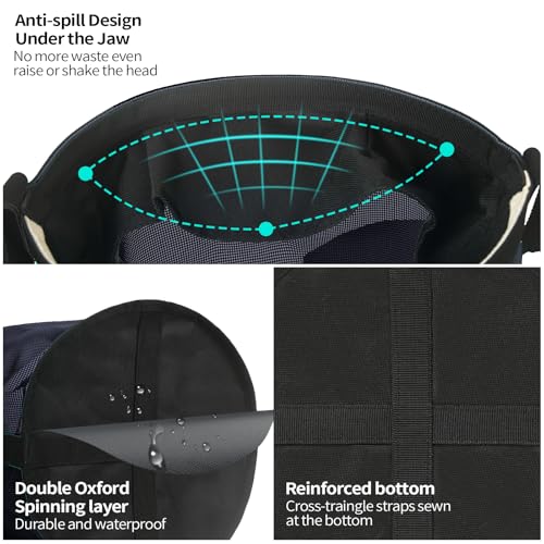 Horse Feed Bag 2 PCs (2 Pcs Blackblue)