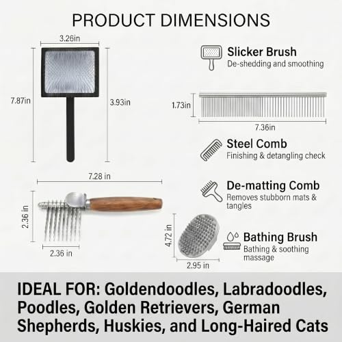 Slicker Brush for Dogs (Black)