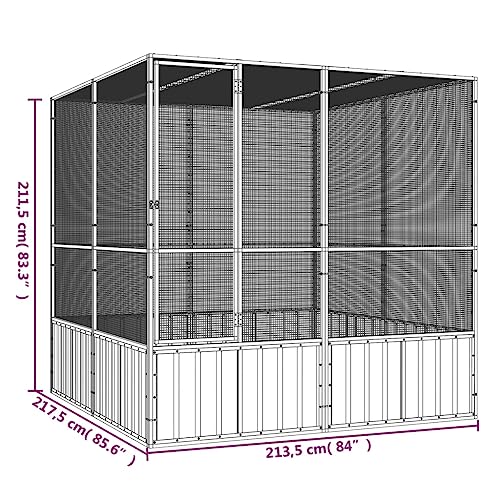 Steel Bird Cage (85.6"L x 84.1"W x 83.3"H / Gray)