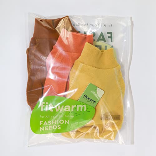 3 Pack Classic Fleece Dog Sweater (X-Large / Orange-Yellow-Coffee)