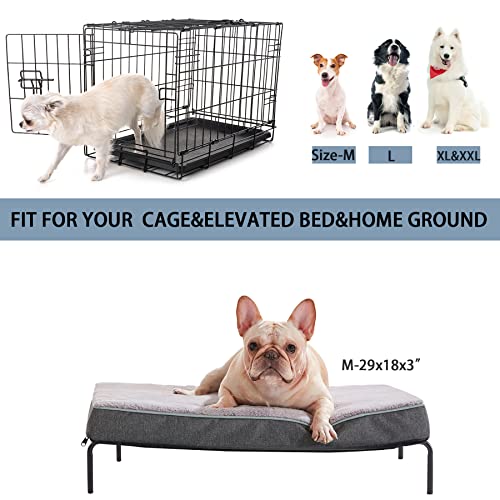 Orthopedic Memory Foam Dog Bed (Grey / Medium: 29" x 18" x 3")