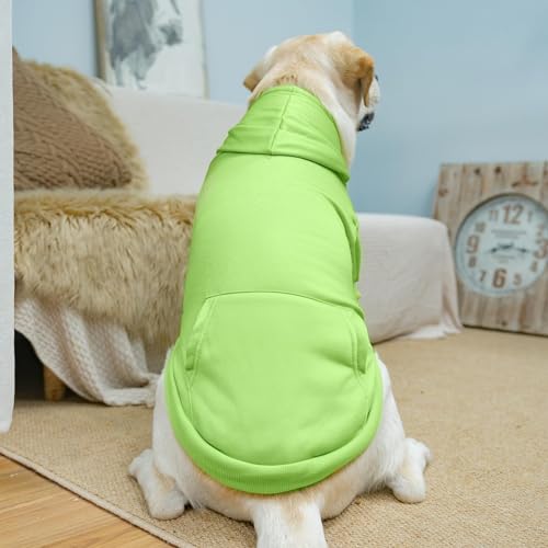 Dog Hoodie for Large Medium Small Dogs (Green / X-Large)