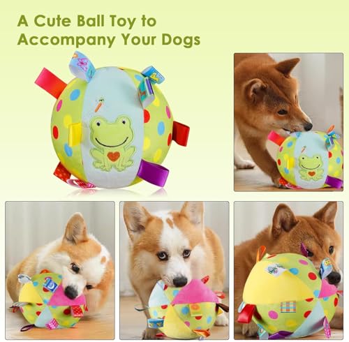 Dog Squeaky Plush Toy with Straps (Green)