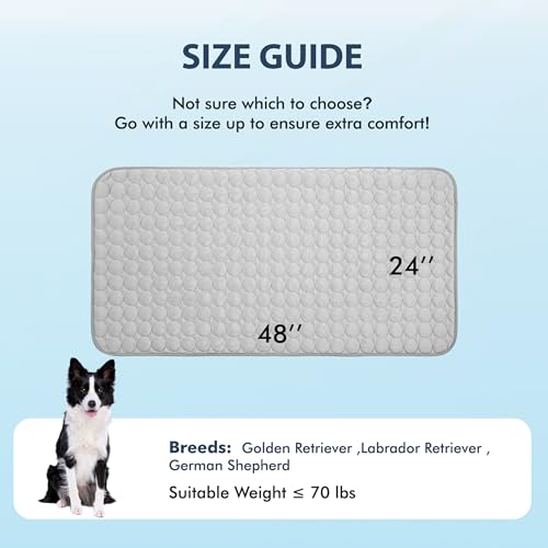 Summer Cooling Mat & Sleeping Pad (48" x 24" / Grey)