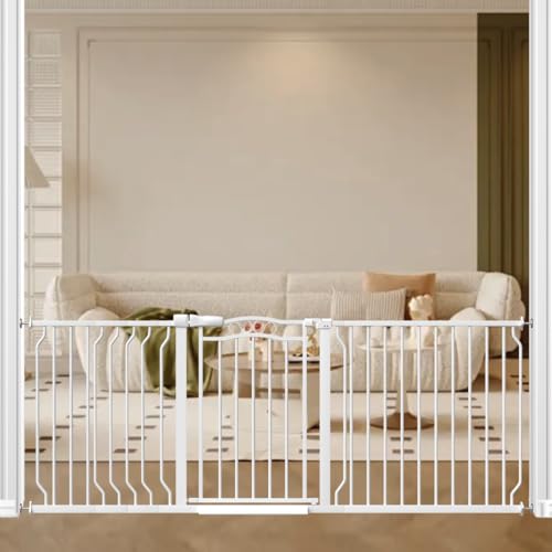 67.3 81.1 Inch Extra Wide Baby Gate (White / 67.32"-81.10")