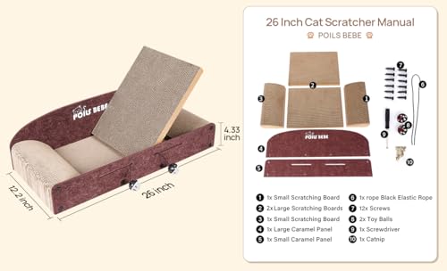 26 Inch Sofa Cat Scratcher (Upgraded Cat Scratcher Sofa)